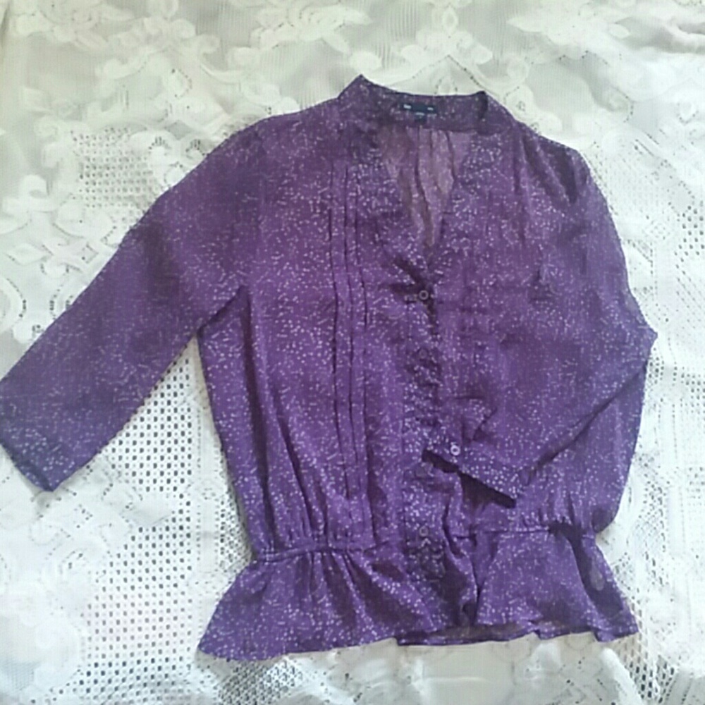 Gap Quater Sleeve Sheer Top